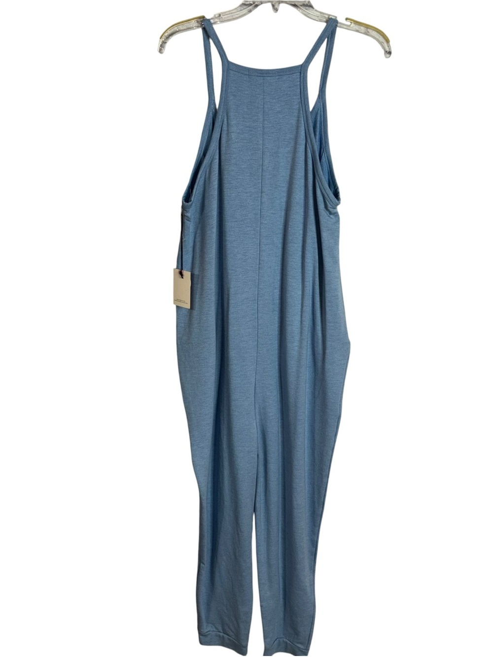 Sincerely Jules Cozy Soft Relaxed Pocket Romper Jumpsuit Blue M - Picture 4 of 10